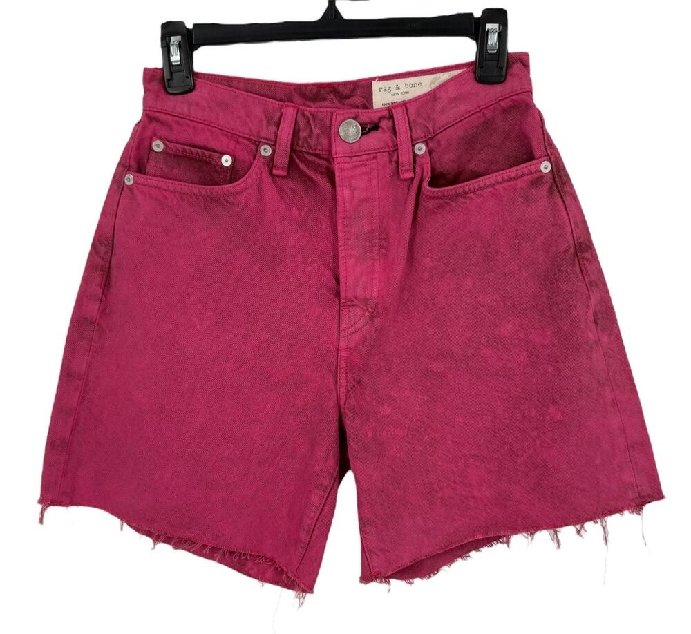 Rag & Bone Shorts Maya 6 inches relaxed high rise dark pink size 26